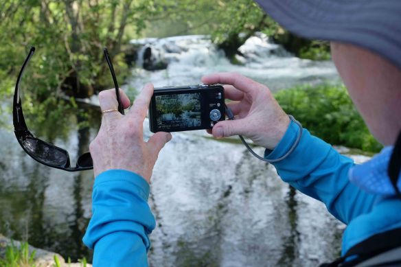 donna taking pics of waterfall