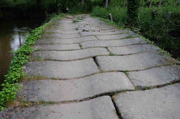 old stones on bridge