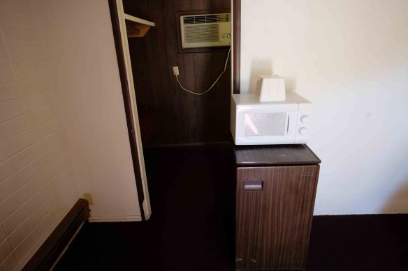 fridge and microwave