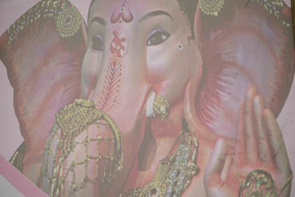 Ganesha through screen