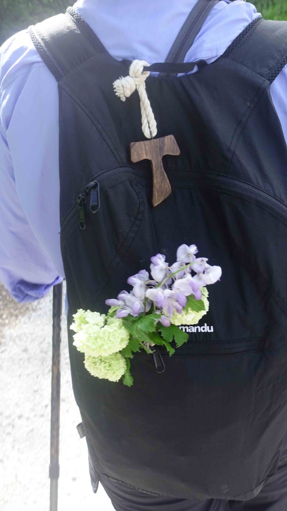 Angie backpack with flowers
