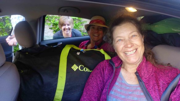 Jen and Marie & Angie in car