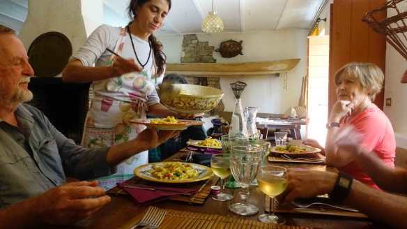 Ken and Angie being served