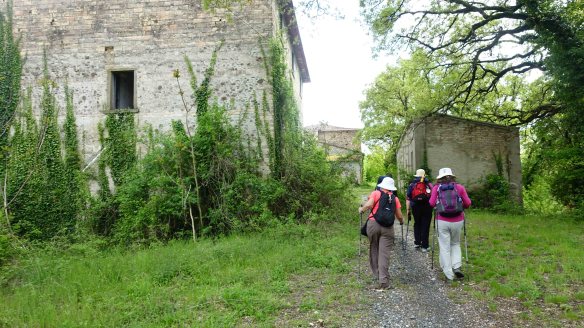 Walking through old buildings