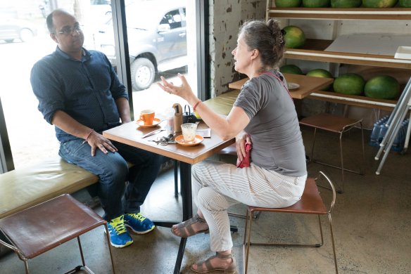Rishi and Jennifer in coffee shop-1