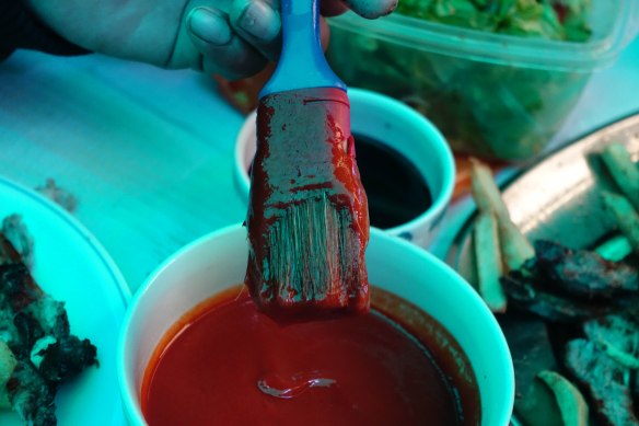piquant sauce with paint brush-1