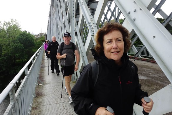 Ruth crossing bridge-1